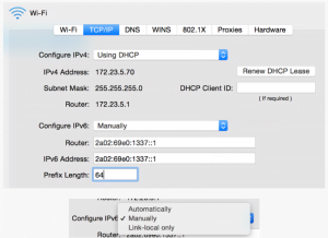 how to disable ipv6 on mac os 10.11.2