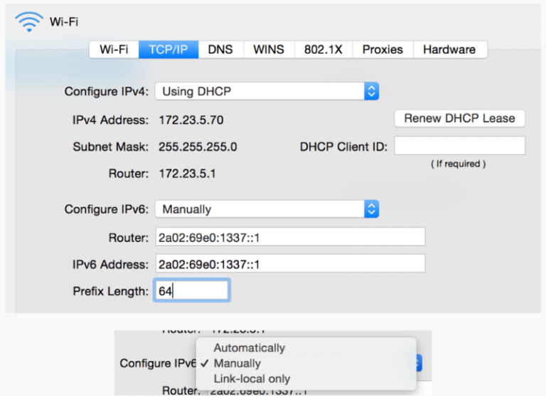 automatic ipv6 mac address converter