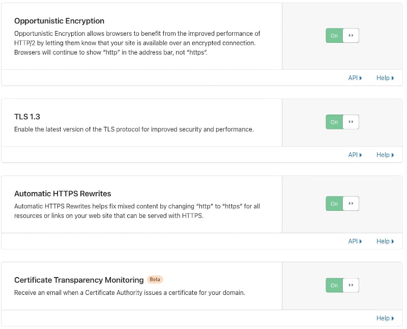 Cloudflare SSL Settings